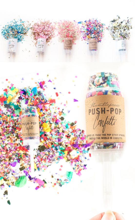 Varieties of Push-Pop Confetti by Thimblepress